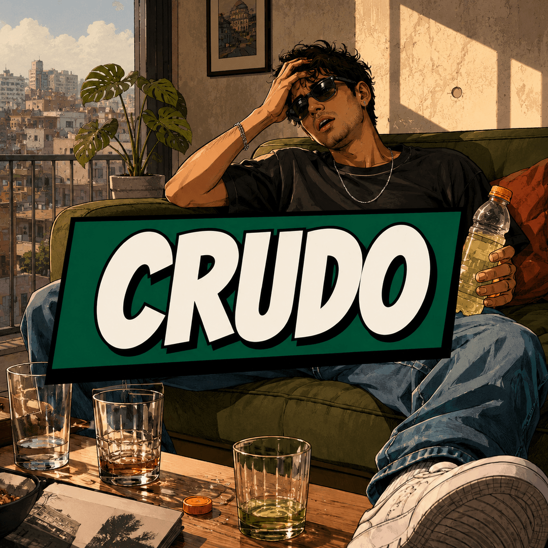 crudo — Mexican Spanish for Hungover. Raw. Wrecked the morning after.