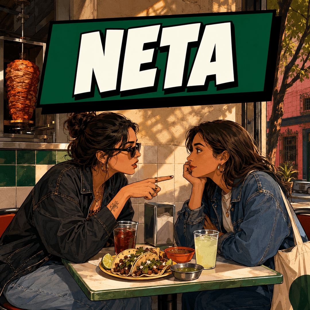 neta — Mexican Spanish for For real. The truth. No cap.